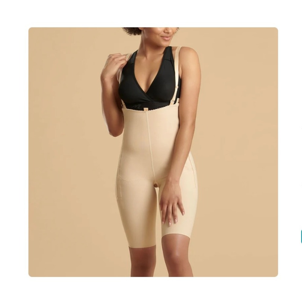 Marena Recovery Reinforced Girdle with Layered Panels Short Length XS Beige EUC